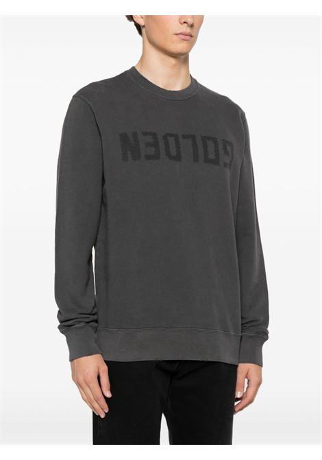 Black logo-print long-sleeve sweatshirt - GOLDEN GOOSE men GOLDEN GOOSE | GMP01223P00064260318